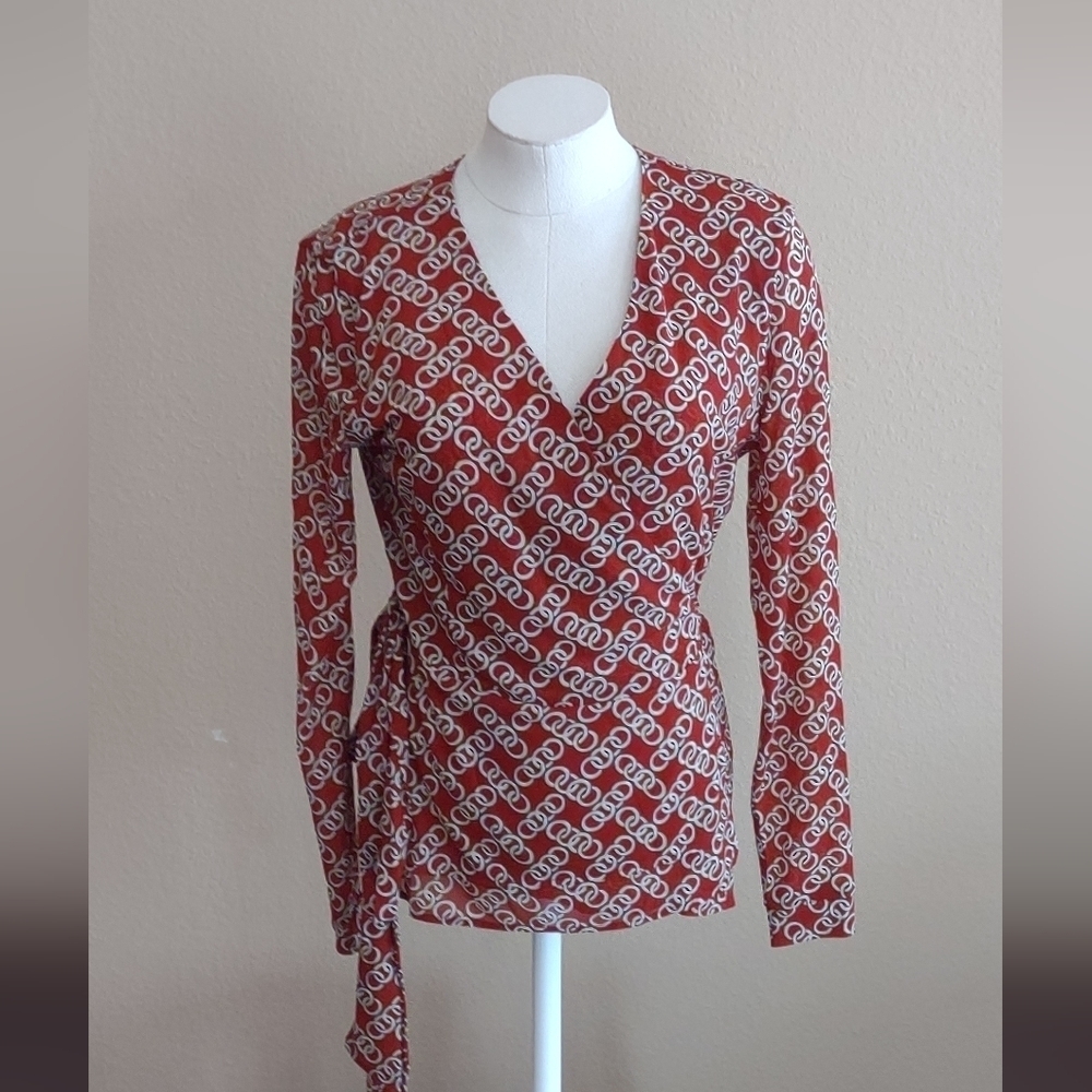 Cabi Ringleader Wrap Top Size M